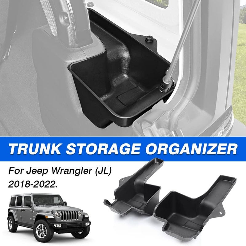 Autorder Custom Fit Trunk Storage Organizer for Jeep Wrangler JL 2018-2023 - Set of 2 - Image 2
