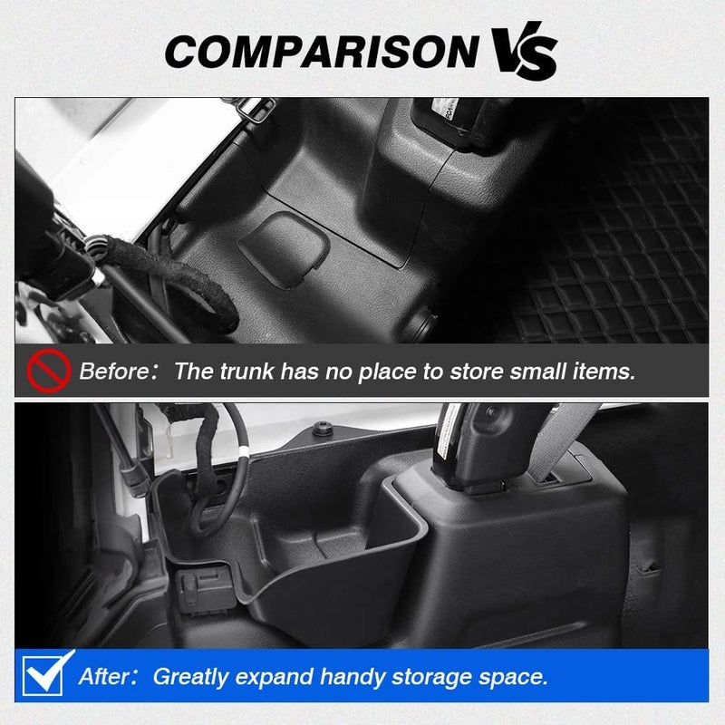 Autorder Custom Fit Trunk Storage Organizer for Jeep Wrangler JL 2018-2023 - Set of 2 - Image 3
