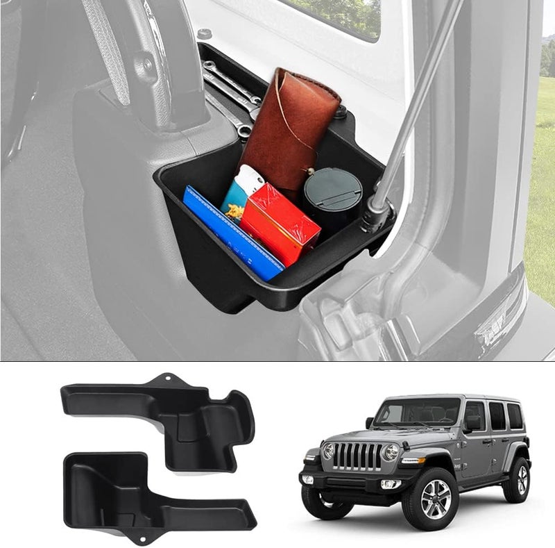 Autorder Custom Fit Trunk Storage Organizer for Jeep Wrangler JL 2018-2023 - Set of 2 - Image 1