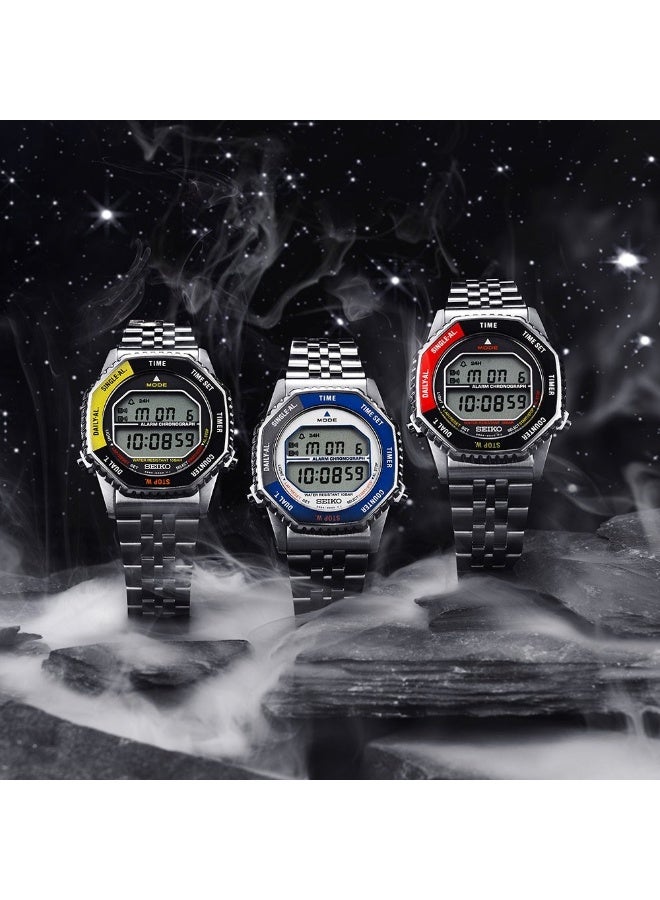 Seiko ساعة روتوكول الرقمية SMGG19P1، 37 مم بقرص أسود وأحمر، سوار من الفولاذ المقاوم للصدأ، مقاومة للماء حتى 100 م - Image 5