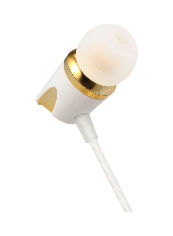 NIBEMINENT Portable USB Type-C Wired In-Ear Earphones With Mic Gold/White - Image 2