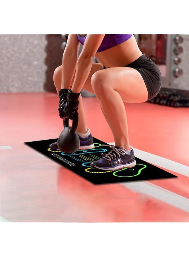 erorex Squat Mat, Squat Step Positions Knee Matmsquat mat with foot position mat for exercise equipment, 31.5 x 14in squat Leg muscle aiming, Kettlebell weightlifting squat mat, Training gluteal muscle pad - Image 2