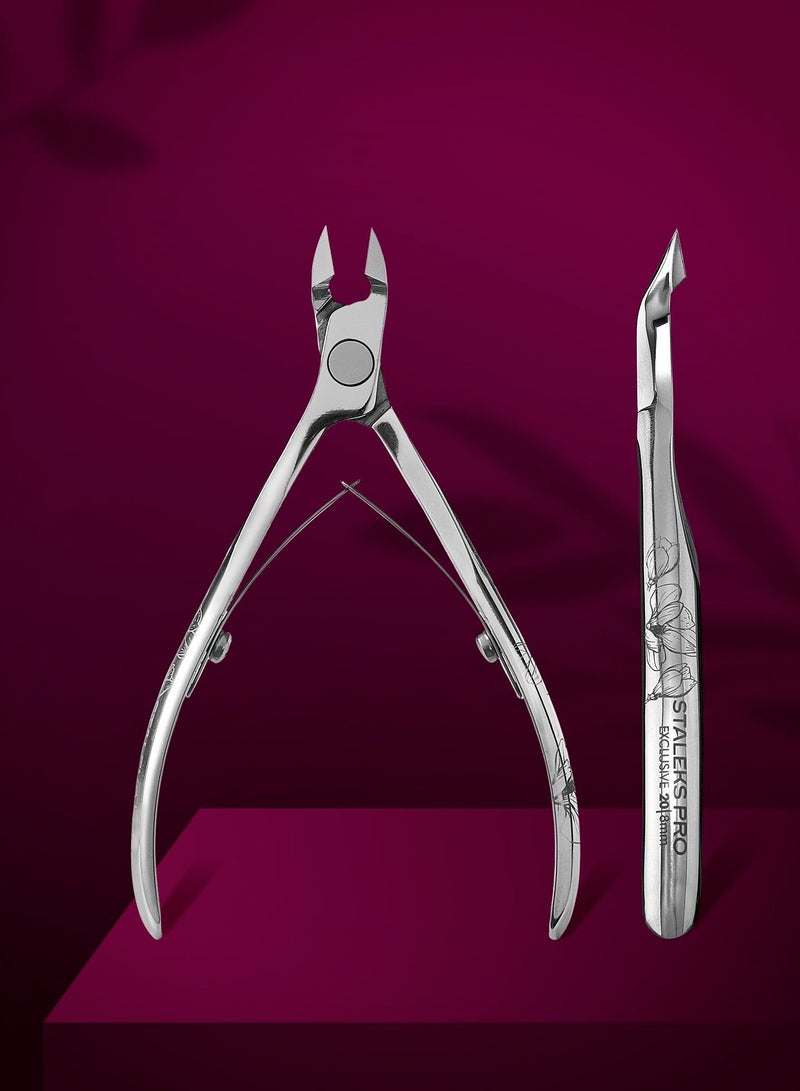 STALEKS PRO Professional Cuticle Nippers - EXCLUSIVE 20 | 8 mm (magnolia) - Image 1