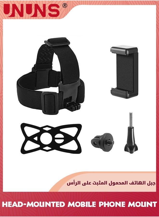 UNUNS - Chest Phone Clip Holder,Adjustable Chest Mount Harness For Action Camera/Phones,High Elastic Chest Strap Bracket,J Shaped Base Phone Clip Holder,Stable Harness Strap Holder For Outdoor Sports - Image 1
