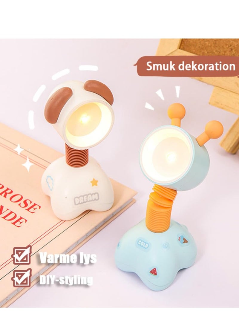 Excefore مصباح طاولة صغير، مصباح ضوء ليلي، مصباح ليلي محمول، مصباح ليلي لطيف، مصباح ليلي للأطفال، ديكور إبداعي بمائة شكل مصباح ليلي، مناسب لغرفة النوم، المدرسة - Image 2