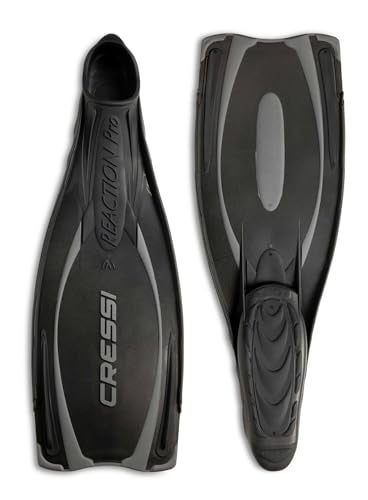 Cressi Reaction Pro Full Foot Pocket Fins Black 3637 - Image 1