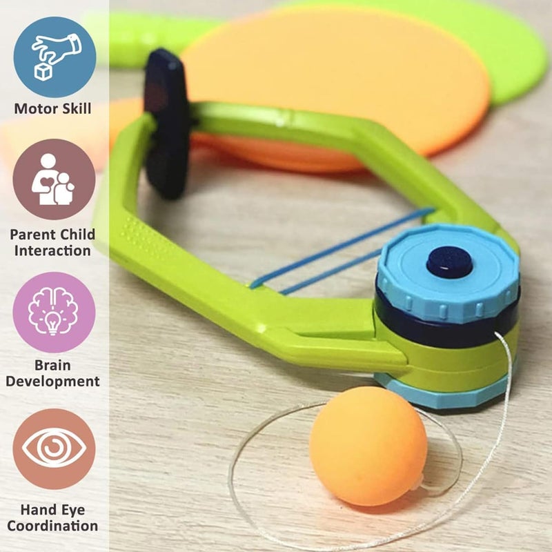 Rylan Hanging Table Tennis Self Training Indoor Gaming 2 Racket & 6 Practice Ball Portable - Double Sparring Hanging Toys Parent Child Interaction Indoor Toys (1) - Image 5