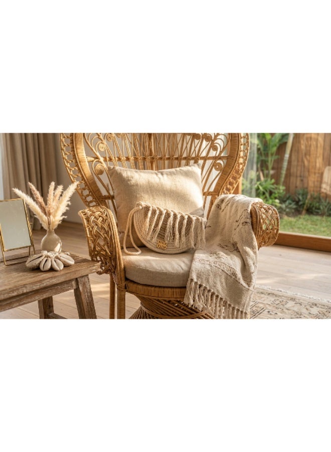 Miu Miu Ivory Fringe Woven Clutch Bag - Image 5