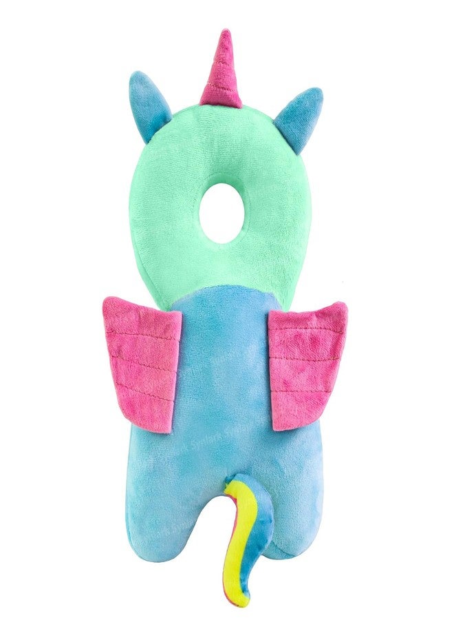 StuffNest Baby Head Protector Cushion Plush Soft Toy Early Learning Toy Fall Protection Helmet Baby Head Protector Child Adjustable Shoulder Strap (Multicolor-Unicorn) - Image 1