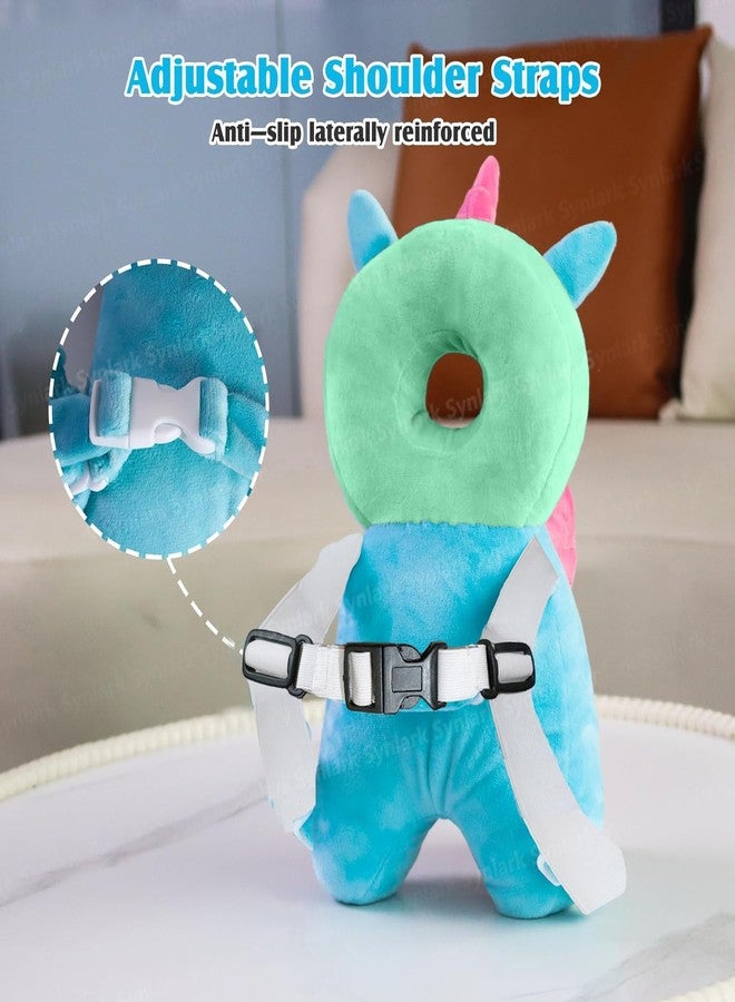 StuffNest Baby Head Protector Cushion Plush Soft Toy Early Learning Toy Fall Protection Helmet Baby Head Protector Child Adjustable Shoulder Strap (Multicolor-Unicorn) - Image 5