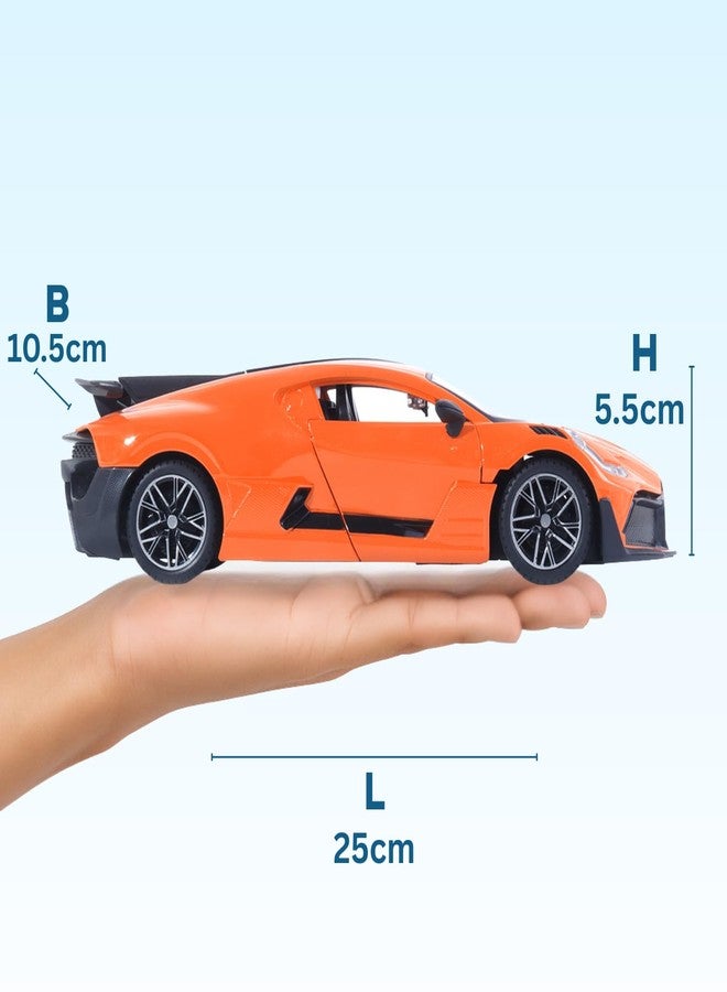 Popsugar Door Opening Remote Control Car|Rechargeable 1200mAh Lithium Battery|C-Type Charging|75-Min Runtime|2.4G Long Range Remote (100+ ft)|HighSpeed RC Car|Gift for Kids|Made in India (Orange) - Image 4