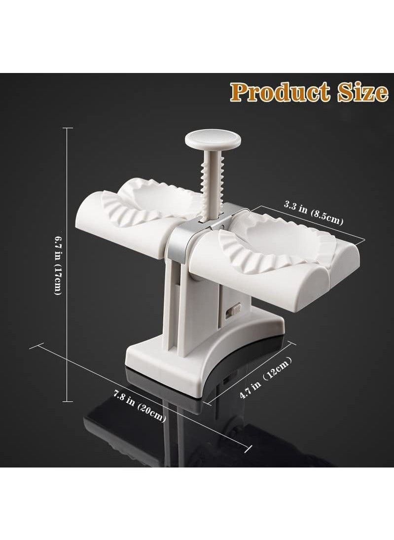 Arabest - Automatic Dumpling Machine Household Double-headed Dumpling Machine Mold Dumpling Machine Pressure Dumpling Skin Tool Dumpling Skin Machine Mold Simple Tool Bag Dumpling Pack Two At A Time - Image 1