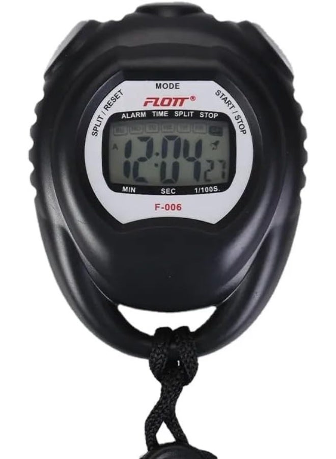 F-006 Digital Handheld Stopwatch Timer with LCD Display, Waterproof, Multi-Function with Date, Time & Alarm – Ideal for Coaches, Fitness Trainers & Referees - Image 1