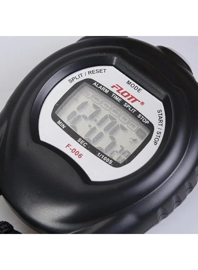 F-006 Digital Handheld Stopwatch Timer with LCD Display, Waterproof, Multi-Function with Date, Time & Alarm – Ideal for Coaches, Fitness Trainers & Referees - Image 3