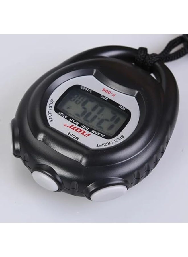 F-006 Digital Handheld Stopwatch Timer with LCD Display, Waterproof, Multi-Function with Date, Time & Alarm – Ideal for Coaches, Fitness Trainers & Referees - Image 2
