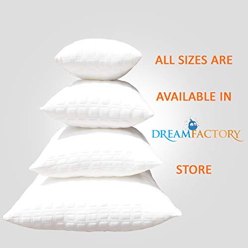 dream FACTORY Dreamfactory 400 GSM Knitted Fabric Soft Fluffy Throw/Pillow Cushion Filler, White, 12x18 Inch - Set of 3 - Image 3