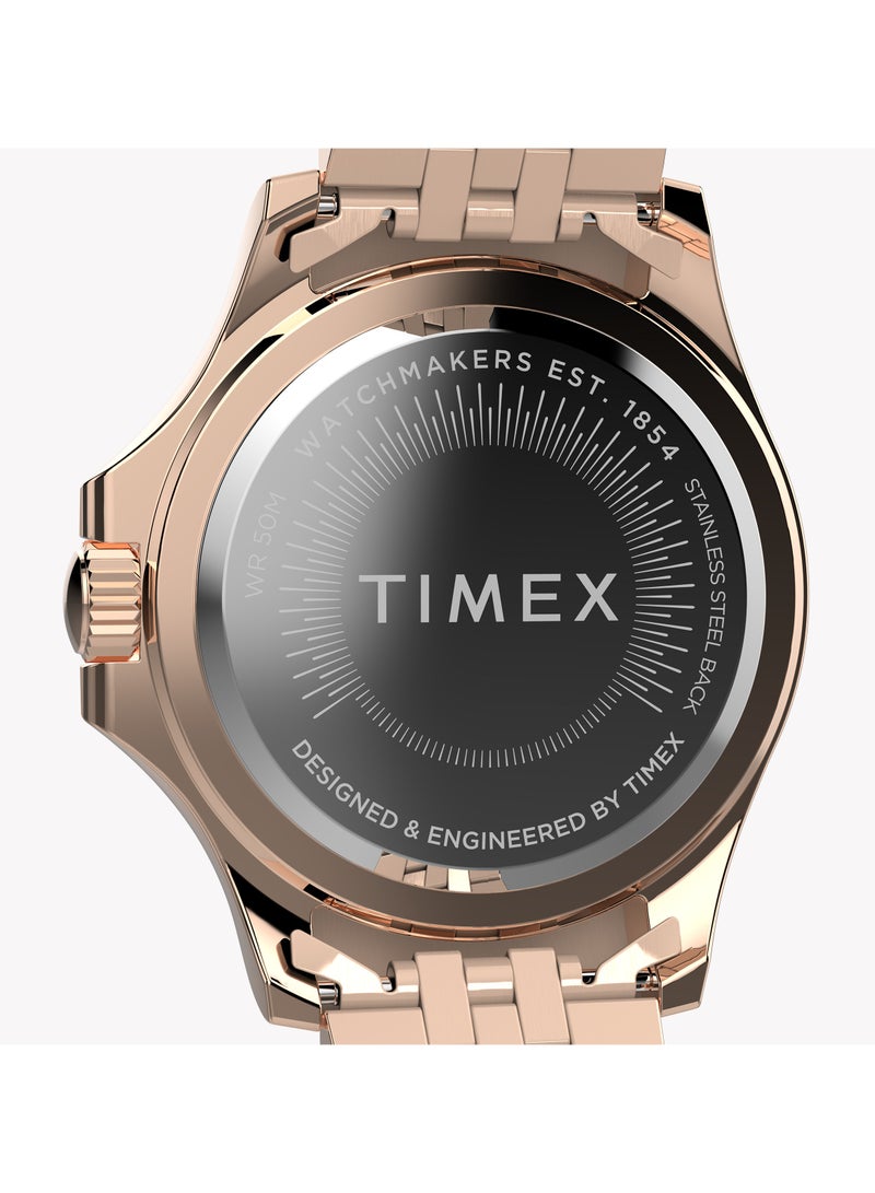 Timex Kaia Multifunction All Rose Gold-tone with Rainbow Crystal Accents and Rose Gold Dial TW2W34200 Women's Watch - Image 3