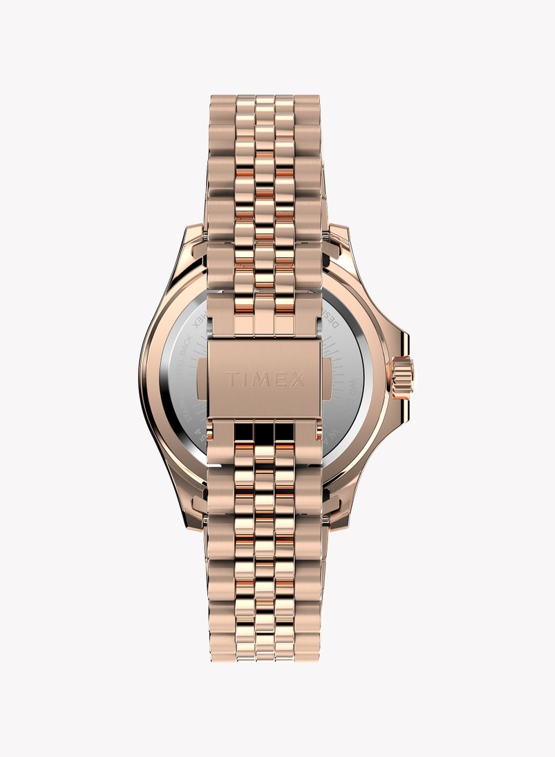 Timex Kaia Multifunction All Rose Gold-tone with Rainbow Crystal Accents and Rose Gold Dial TW2W34200 Women's Watch - Image 2