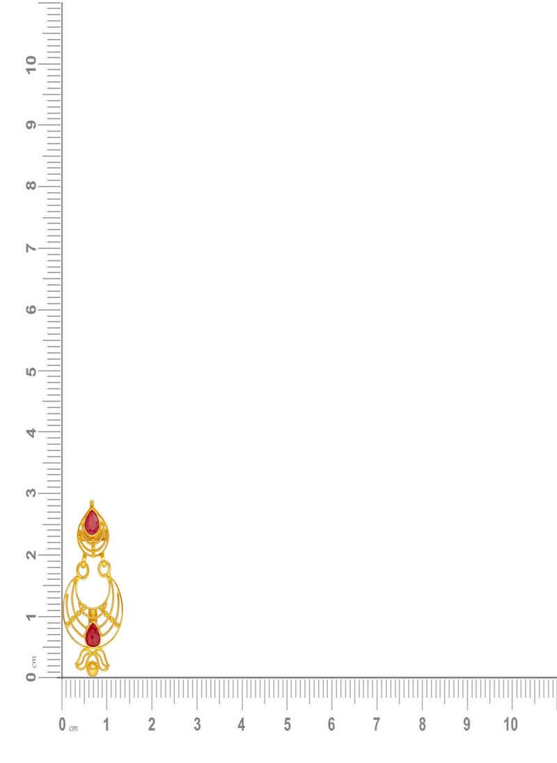 Malabar Gold and Diamonds 22 Carat 916 Purity Precia Gemstone Earrings PRGGEN142ER2Y  - Image 4