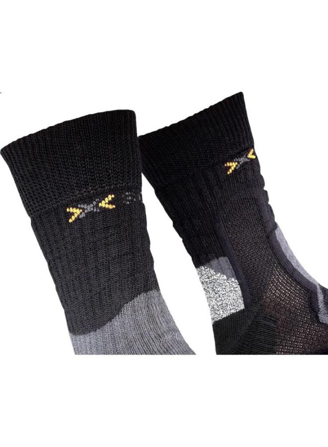 Xbionic Moisture-Wicking Sports Hiking Mid-Calf Socks, B000 Black, 22.5Cm-24(35-38) - Image 1