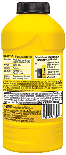 Prestone سائل الفرامل الاصطناعي بريستون AS800-6PK DOT 4 - 12 أونصة سائلة، (عبوة من 6) - Image 3