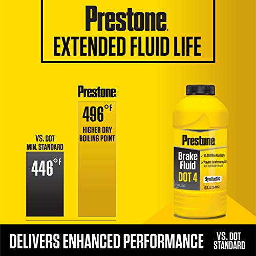 Prestone سائل الفرامل الاصطناعي بريستون AS800-6PK DOT 4 - 12 أونصة سائلة، (عبوة من 6) - Image 5