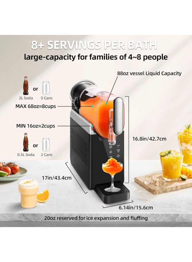Jorunb Slushie Machine No Ice Needed - 60oz Slushy Machine for Home, Frozen Drink Maker with 6 Presets Mode, Quick Freeze Margarita Machine, Perfect for Spiked Slush, Milkshake, Coffee and More - Image 3