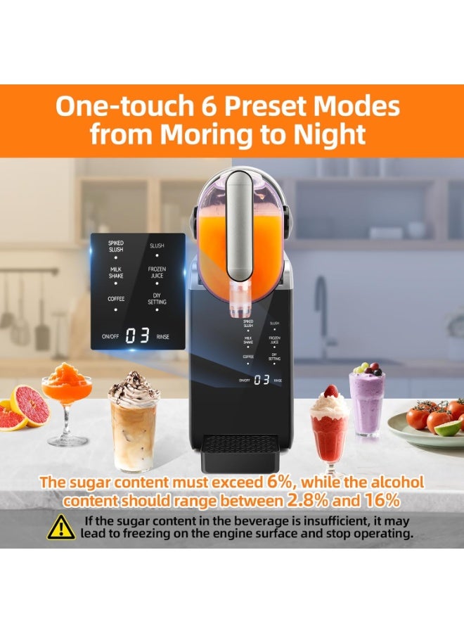 Jorunb Slushie Machine No Ice Needed - 60oz Slushy Machine for Home, Frozen Drink Maker with 6 Presets Mode, Quick Freeze Margarita Machine, Perfect for Spiked Slush, Milkshake, Coffee and More - Image 4