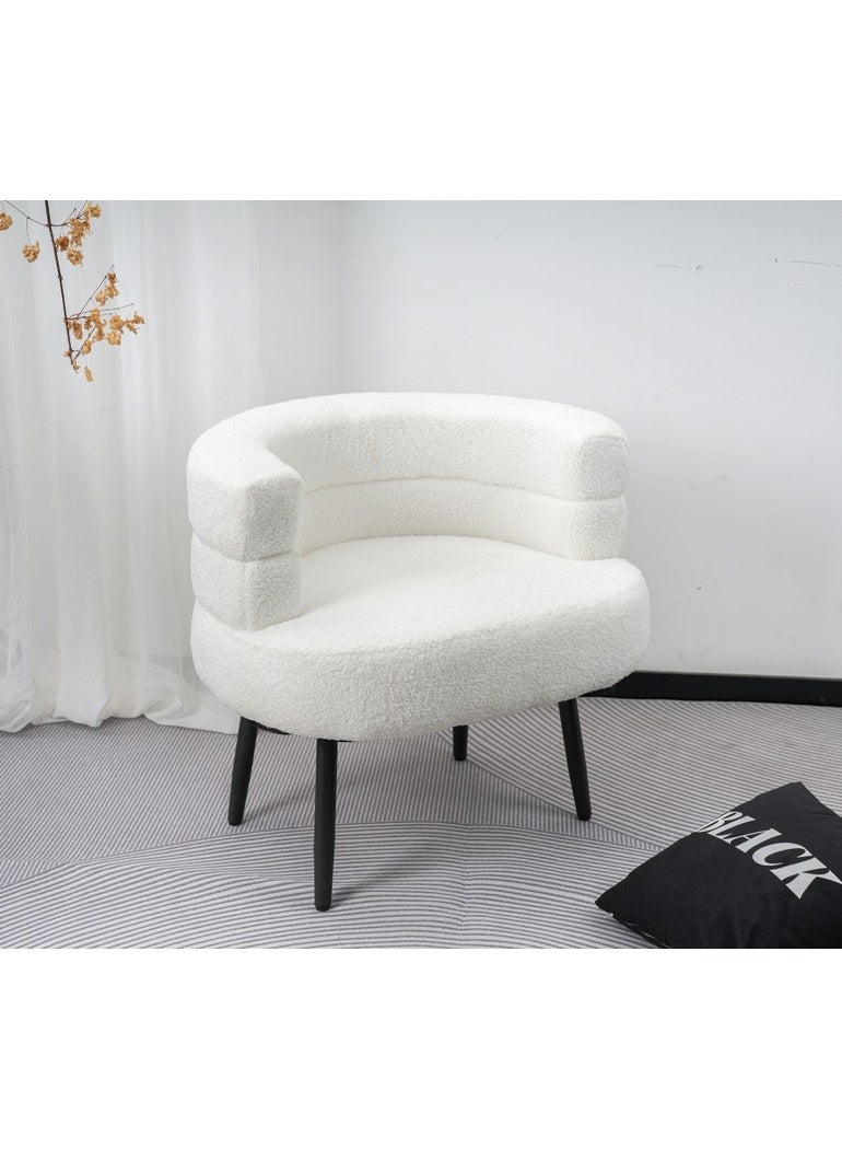 NZONE STORE Elegantly designed bouclé fabric chair || White  - Image 5