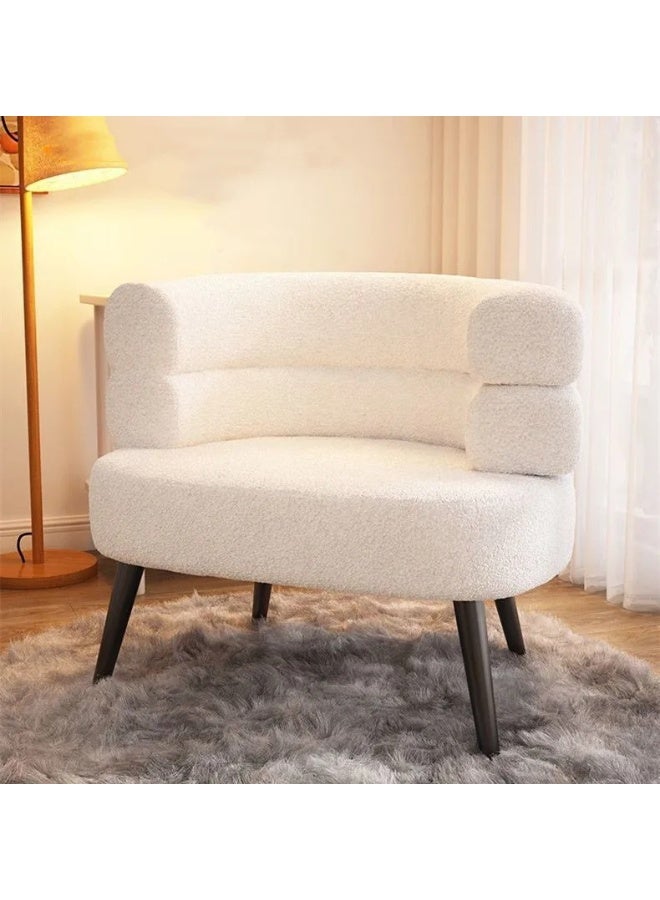 NZONE STORE Elegantly designed bouclé fabric chair || White  - Image 1