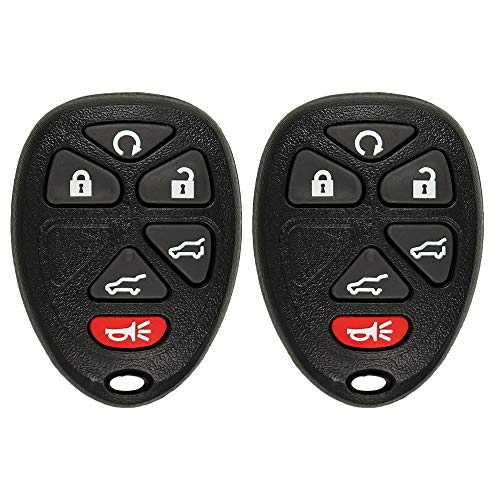 Keyless2Go Replacement for Keyless Entry Car Key Vehicles That Use 6 Button 15913427 OUC60270 Remote, Self-Programming - 2 Pack - Image 1
