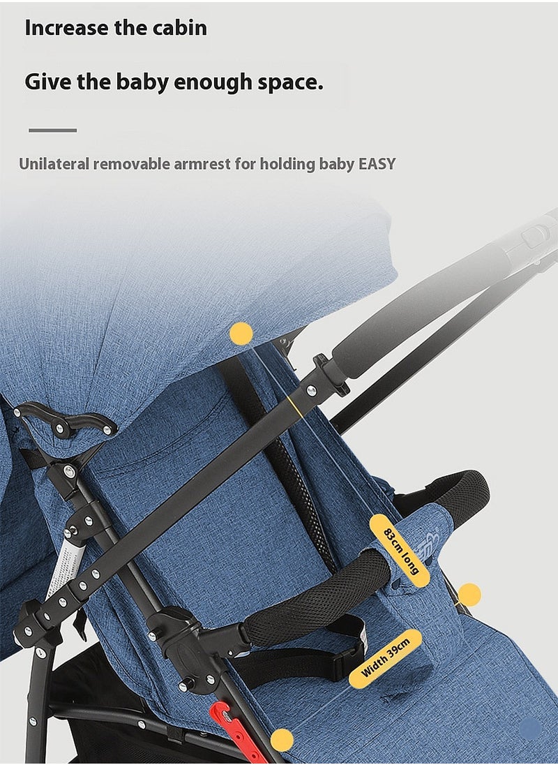 MaBaby - Multifunctional Baby Stroller, Reversible Handle Lightweight Stroller, Easy To Fold And Take, Travel Stroller For Newborn Baby Toddlers, Can Sit And Lie - Image 1