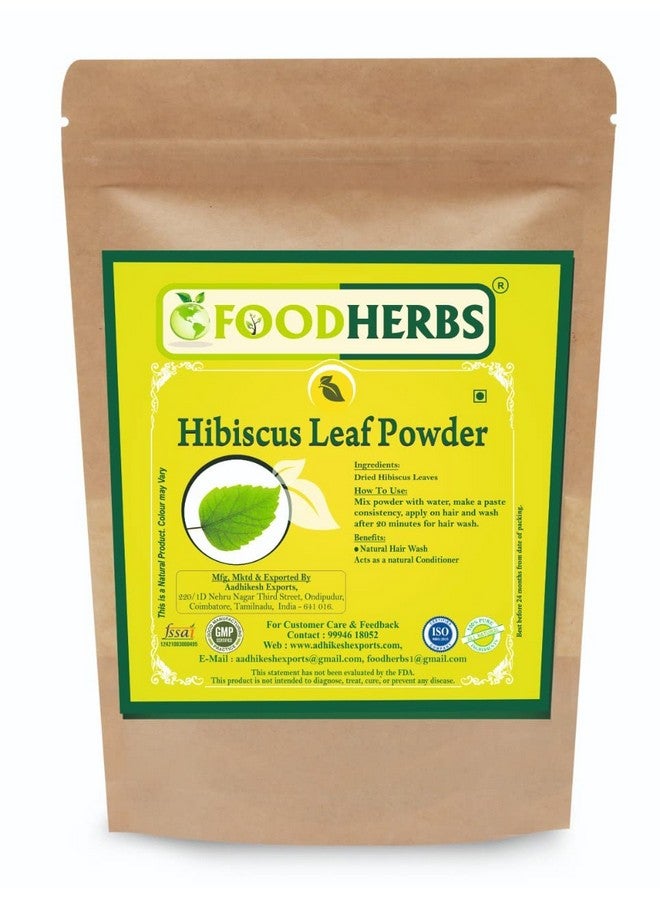 Foodherbs Hibiscus Leaf Powder (200 Gms/0.44 Lbs) Pure For Premature Graying Hair Fall Natural Hair Conditioner - Image 2
