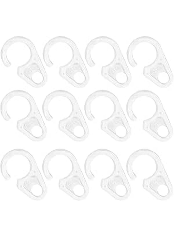 50 Plastic Curtain Hooks And Drapery Rings For Shower Curtains Bathroom Window Rods Sturdy Hanging Rings Bulk Pin Hooks Home Use - Image 1