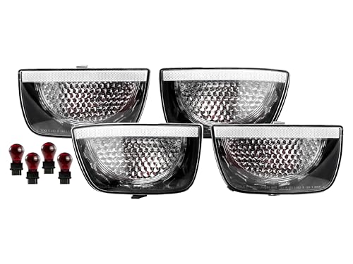 USR UNIQUE STYLE RACING USR 1013 Camaro Tail Light Rear Tail Lamps 4pc Set Left Right Compatible with 20102013 Chevrolet Camaro 5th GEN All Models LS LT SS and ZL1 OE FROSTED CLEAR LENS with BULBS - Image 1
