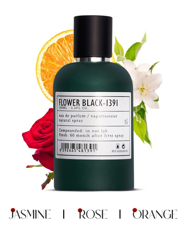 Aroma-Factory Flower Black 1391 By AMD Perfumes Men and Women Fragrance EDP 100ml  - Image 2