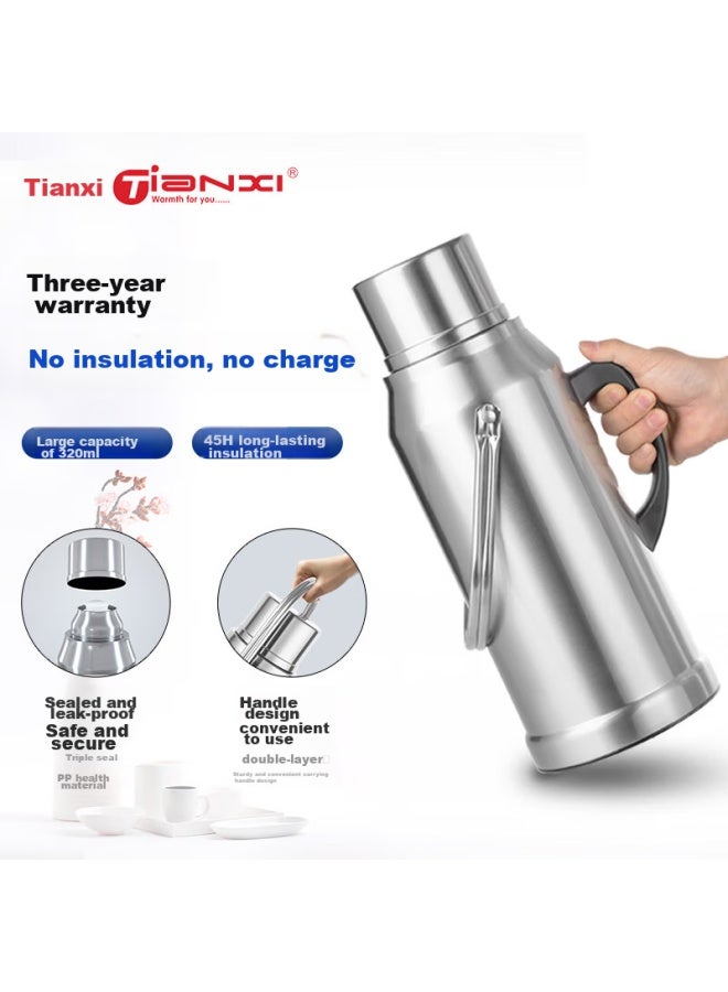 Gianxi Insulated Bottle, Household Hot Water Thermos, Large Capacity Warm Pot, Stainless Steel Thermos, Hot Water Bottle, Home Use, 3.2l - Image 2