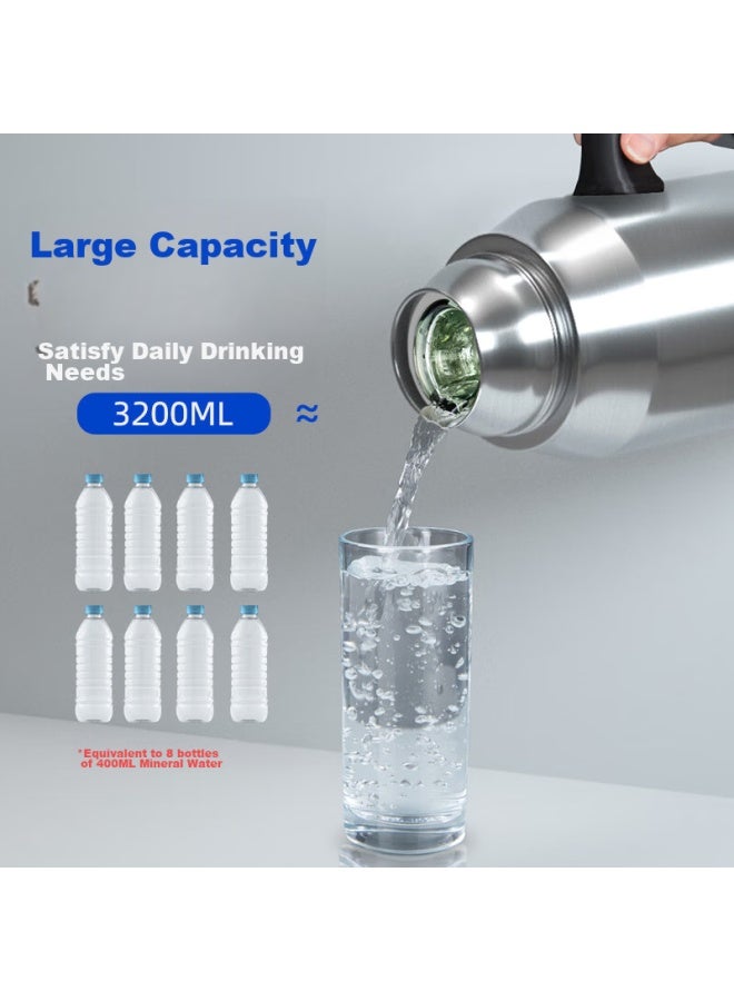 Gianxi Insulated Bottle, Household Hot Water Thermos, Large Capacity Warm Pot, Stainless Steel Thermos, Hot Water Bottle, Home Use, 3.2l - Image 3
