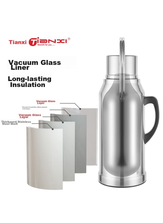 Gianxi Insulated Bottle, Household Hot Water Thermos, Large Capacity Warm Pot, Stainless Steel Thermos, Hot Water Bottle, Home Use, 3.2l - Image 1