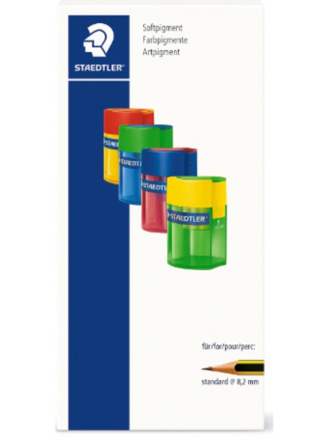 STAEDTLER Single Hole Tubular Pencil Sharpener Pack of 10 - Image 1