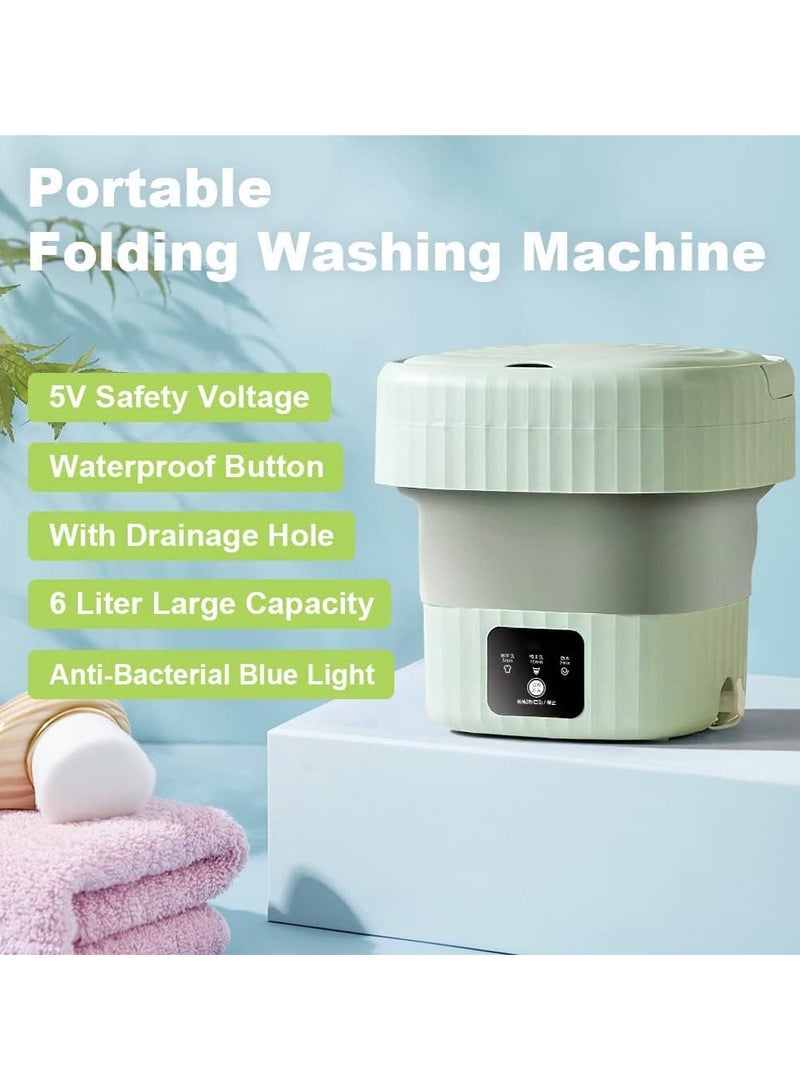 غسالة صغيرة محمولة قابلة للطي اوتوماتيكية لملابس الاطفال والشرابات والملابس الداخلية والاغراض الصغيرة 110 فولت - 240 فولت، تحميل علوي، من تيوزويز، متعدد الألوان - Image 3
