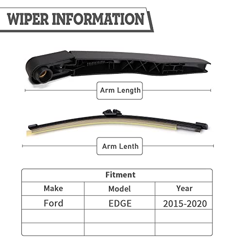 HODEE Rear Wiper Arm Blade Nut Set Replacement for Ford EDGE 2015-2023, Rear Wiper Cover Accessories Assembly, Wiper Cap Set for Back Windshield Window, OE:FT4Z 17528-A - Image 2