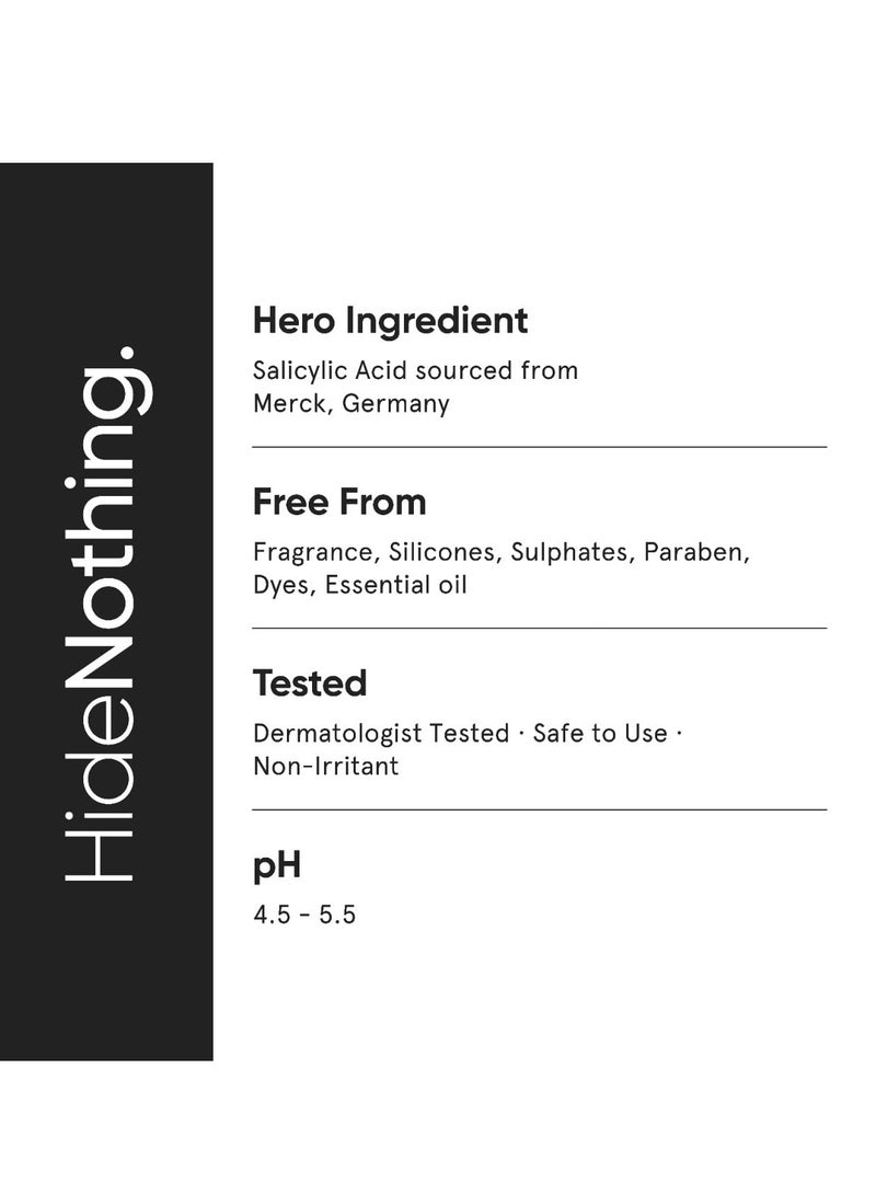 MINIMALIST Minimalist 2% Salicylic Acid Face Wash for Oily, Acne Prone Skin | Anti Acne Face Wash With LHA & Zinc | Sulphate free Gentle BHA Liquid Exfoliant | For Women & Men | 3.4 Fl Oz / 100 ml - Image 4
