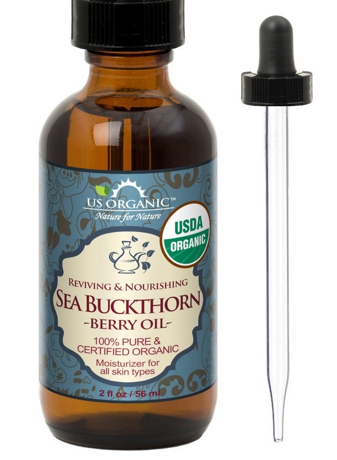 US Organic Sea Buckthorn Berry (Fruit) Oil Supercritical Co2 Extracted Usda Certified Organic100% Pure Virgin Unrefined In Amber Glass Bottle Face Hair Spot Treatment Anti Aging 2 Oz (56 Ml) - Image 1