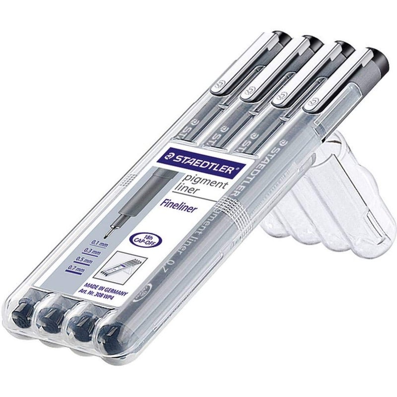 ستدلر طقم أقلام تلوين بسن رفيع من 4 قطع - Image 3