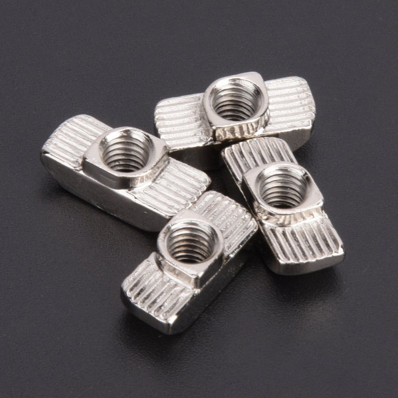 T-Slot Nut: 100-Pack Carbon Steel Nickel-Plated - Corrosion Resistant Durable Compact Design for Easy Installation & Versatile Usage Scenarios - Image 4