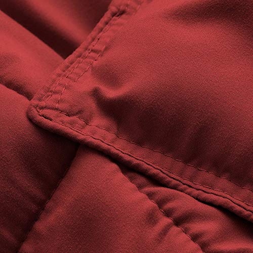 Rajasthan Crafts Soft Microfibre Comforter Blanket Lightweight Reversible Quilt Duvet All Weather, 200 GSM Single Bed, Maroon Color - Image 3