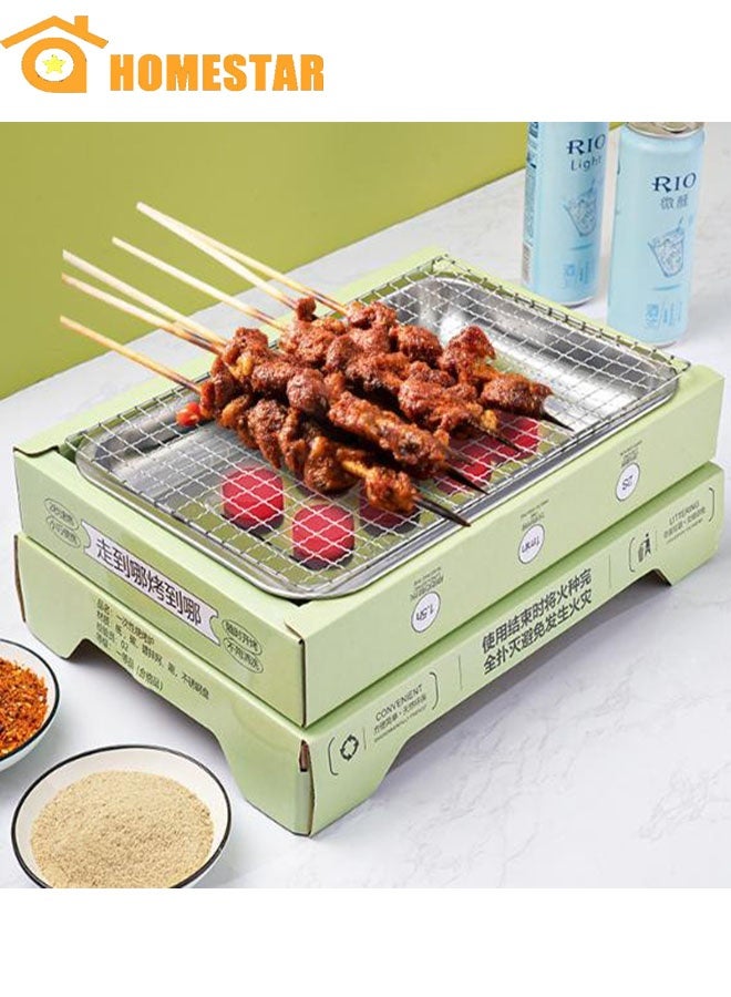 HOMESTAR Barbeque Grill Outdoor, Portable Charcoal Barbecue Desk, for Picnic, Garden, Terrace, Camping, Travel - Image 1