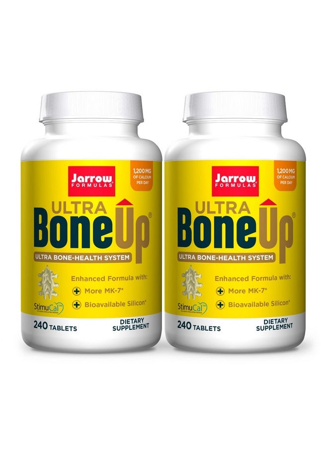 jarrow formulas Jarrow Formulas Ultra BoneUp - 240 Tablets, Pack of 2 - Powerful, Multinutrient Bone Health Formula - Includes More MK-7 & JarroSil Activated Silicon for Added Bone Support - 240 Total Servings  - Image 1