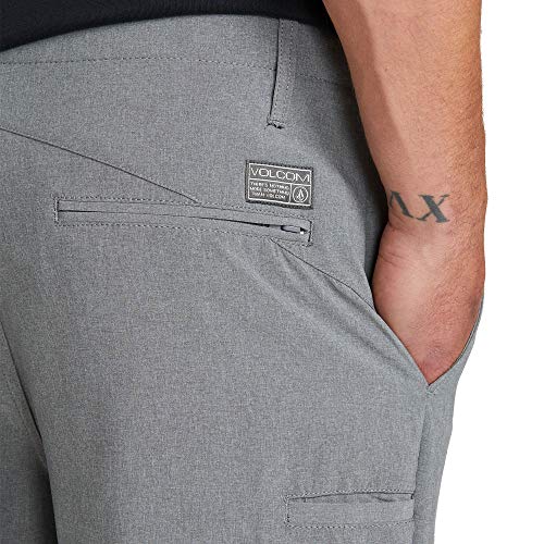 Volcom Men's Kerosene 21" Hybrid Chino Shorts, Heather Grey, 36 - Image 4